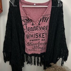 Black Fringe Sweater